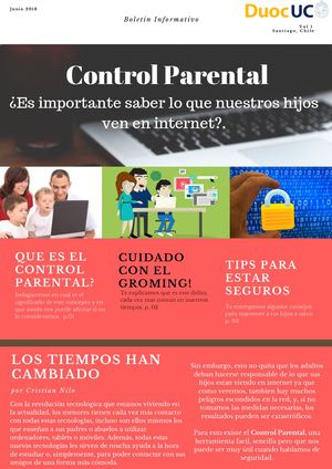 Boletín Informativo El Control Parental