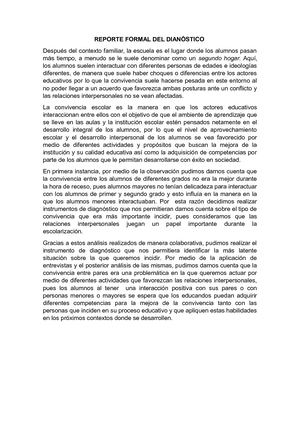 1° BORRADOR DEL INFORME ESCRITO DEL DIAGNOSTICO