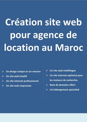 Création Site Web Agence De Location De Voitures maroc