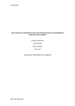 Advantages And Disadvantages Of Travelling To Different Parts Of The World