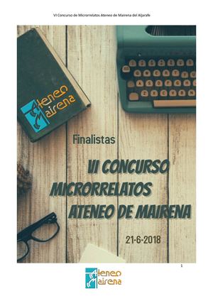 Finalistas VI Concurso Microrrelatos Ateneo Mairena