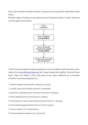 Latino Lezione2 Esercizi