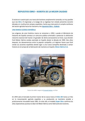 Los Mejores Repuestos Ebro Kubota