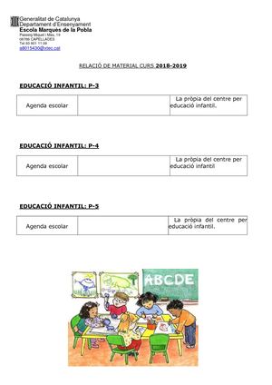 EDUCACIÓ INFANTIL 2018 19