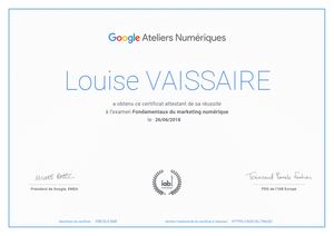 Certification Google Ateliers Numériques