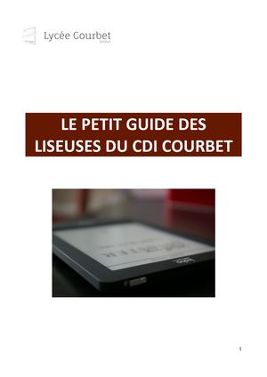 Le petit guide des liseuses du CDI Courbet