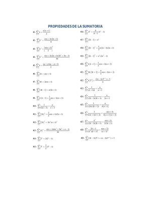 Propiedades Sumatoria