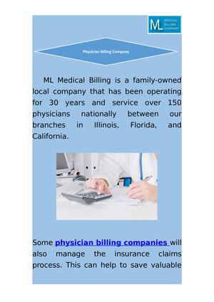 Physician Billing Company -  ML Billing