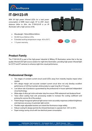 IT-SH123-IR Infrared Illuminators