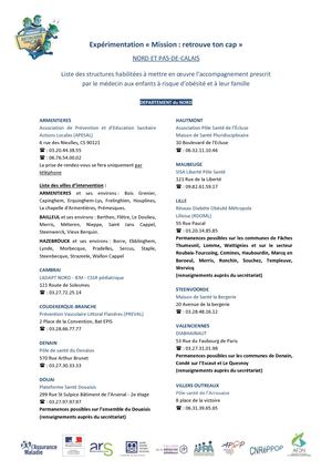 Liste Structures Porteuses Obésité Npdc