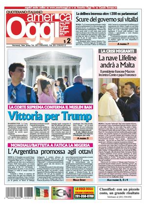 America Oggi 27 Giugno 2018