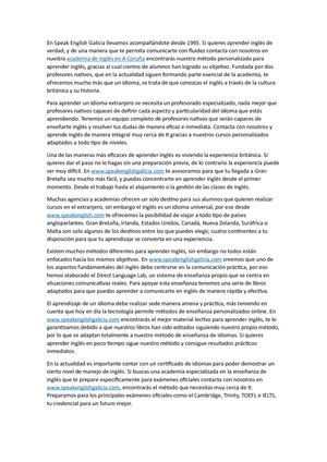 Speak English Galicia