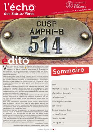 L'Echo des Saints-Pères - n°7, Juillet/Aout 2018