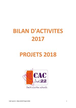 Rapport D'activités 2017