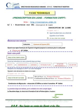 Drh Formation Et Insertion Fiche Technique Préinscription En Ligne Formation Cnfpt