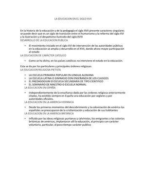 La Educacion En El Siglo Xvii[1]