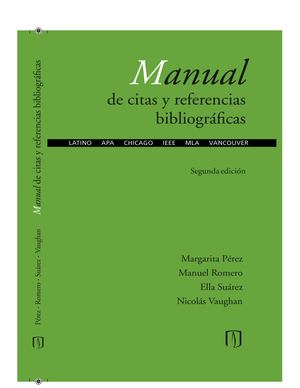 Manual De Citas Y Referencias Bibliográficas (Uniandes, Final Impresión, Julio 21)