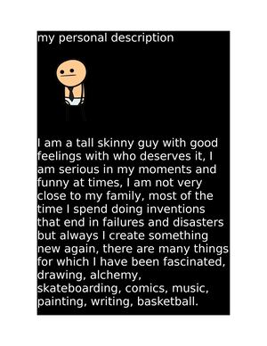 My Personal Description