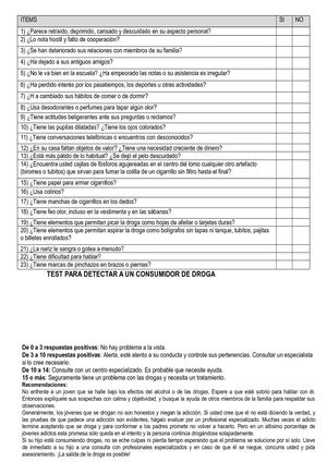 Test Para Detectar Consumo De Drogas