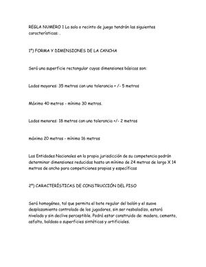 Reglamento Futbol Sala