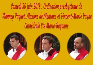 30 Juin 2018 Ordinations diocèse de Bayonne