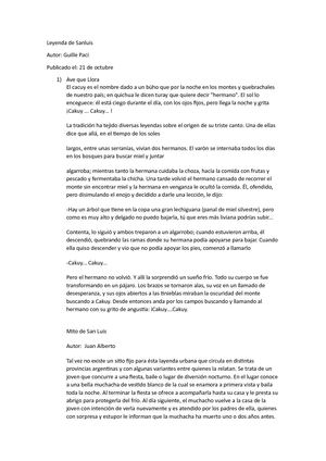 Mitos Y Leyendas de San luis.