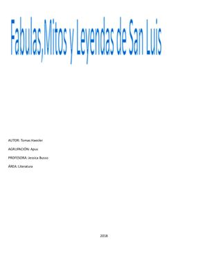 Mitos, Fabulas, Leyendas de San Luis