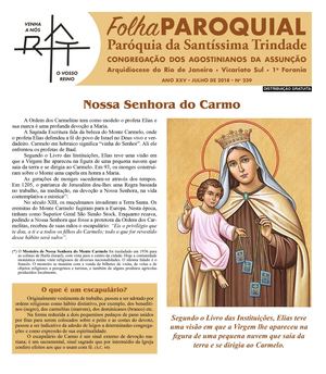 Folha Paroquial da Santíssima Trindade - Julho/2018