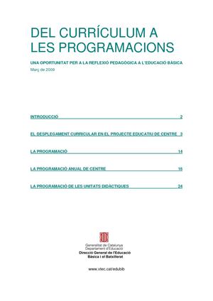 Document Per Fer Programacions Per Competències