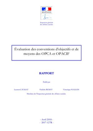 Rapport Igas Sur Les Com Opca Opacif 465919