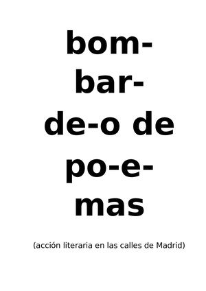 Bombardeo De Poemas