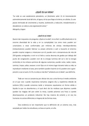 Qué Es La Vida
