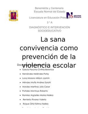 1er Borrador Del Informe Escrito Del Diagnóstico