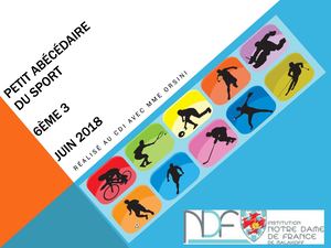 Livret de Sport - 6e3