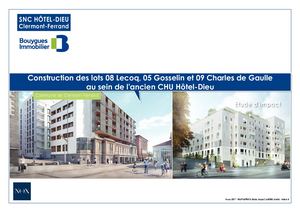 Etude d'impact Projet Hôtel-Dieu