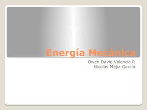 Energía Mecánica