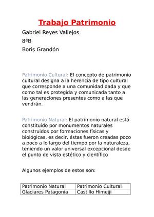 Trabajo Patrimonio