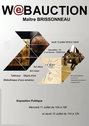 Catalogue Webauction Vente d'OBJETS d'ART Du 12 Juillet