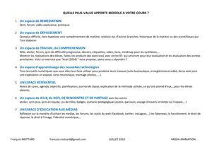 Quelle Plus Value Apporte Moodle A Votre Cours