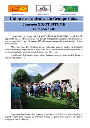 Compte Rendu Gigot Bitume inter-amicales 2018