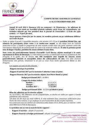 Procès Verbal Ag Et Age Du 28 Avril 2018