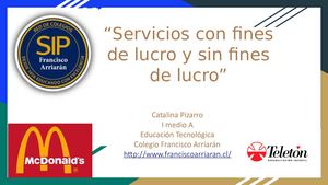 “Servicios Con Fines De Lucro Y Sin Fines De Lucro”