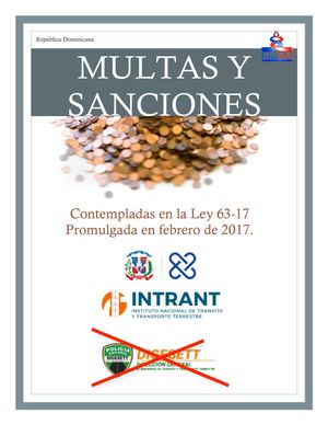 Multas Y Sanciones -LEY 63-17