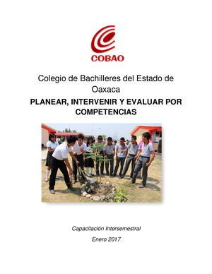 Antología Planear, Intervenir Y Evaluar Por Competencias