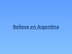 Relieve En Argentina