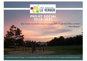 Projet Social 2018 2021 C S. Le Verger - Cholet