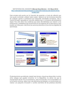 Metáforas Del Docente