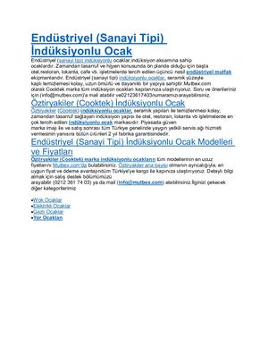Endüstriyel İndiksiyon Ocak