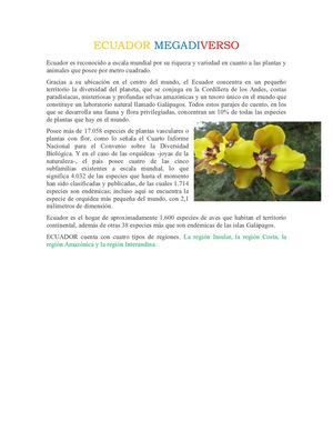 Ecuador Megadiverso