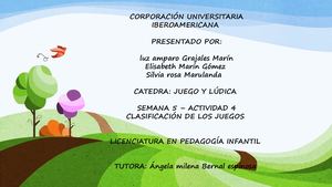 Semana 5 Actividad 4 Clasificacion De Los Juegos